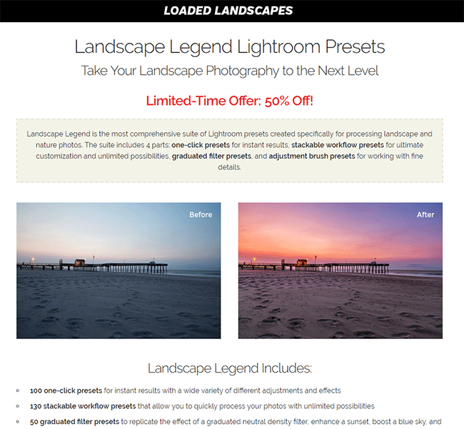 Landscape Legend Lightroom Presets